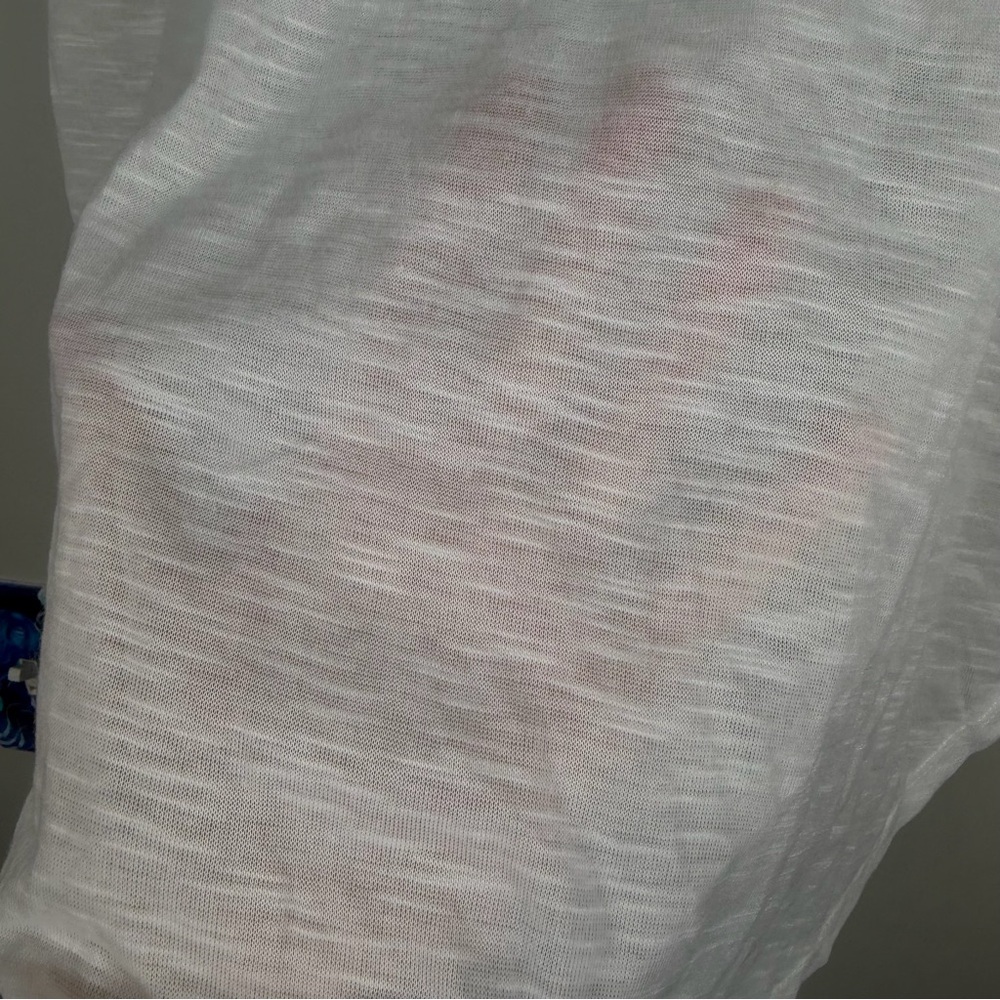 Halara NWT Relaxed 2-in-1 Yoga Tee White Burnout T-Shirt Gym Size Small Relaxed - Picture 11 of 11